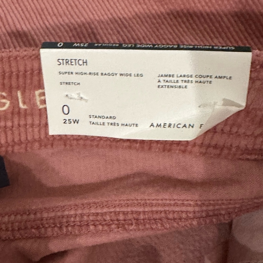 American Eagle Pink Corduroy Pants - Picture 3 of 9